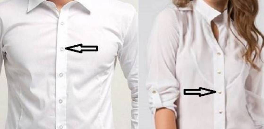 هذا هو السر من وجود أزرار النساء يمينا وأزرار الرجال يسارا ! Clothing buttons